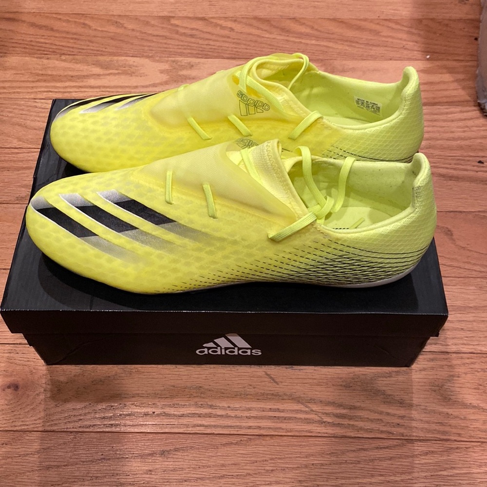 adidas Mens X Ghosted 2 Soccer Shoe Yellow Black size 13